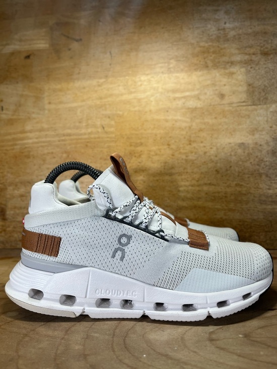 On Running Shoes - On CloudNova REFLECTIVE Women Size 7 Running Shoes Sneakers White Pearl Brown